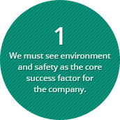 We must see environment and safety as the core success factor for the company. 